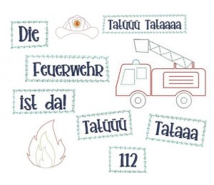 Stickdatei - Feuerwehr Fransenappli